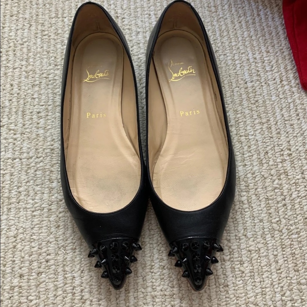 Christian louboutin spike flats
